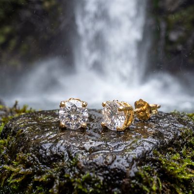 14k Gold Lab Grown Diamond Stud Earrings