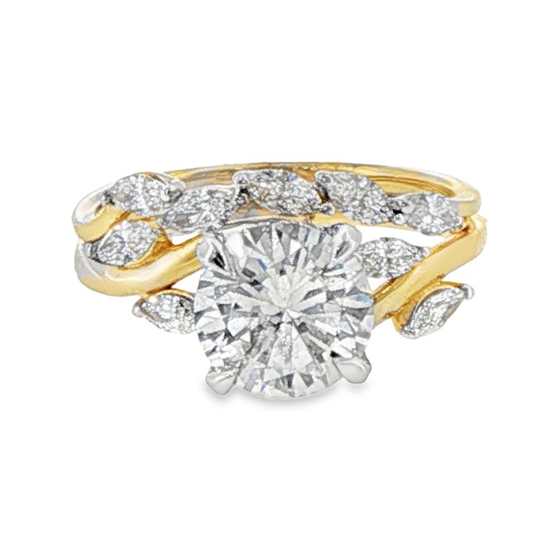 14k YG 2.83ctw Lab Diamond Wedding Set