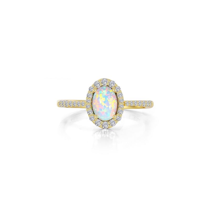 GPSS 1.92 ctw Opal Halo Ring Size 7