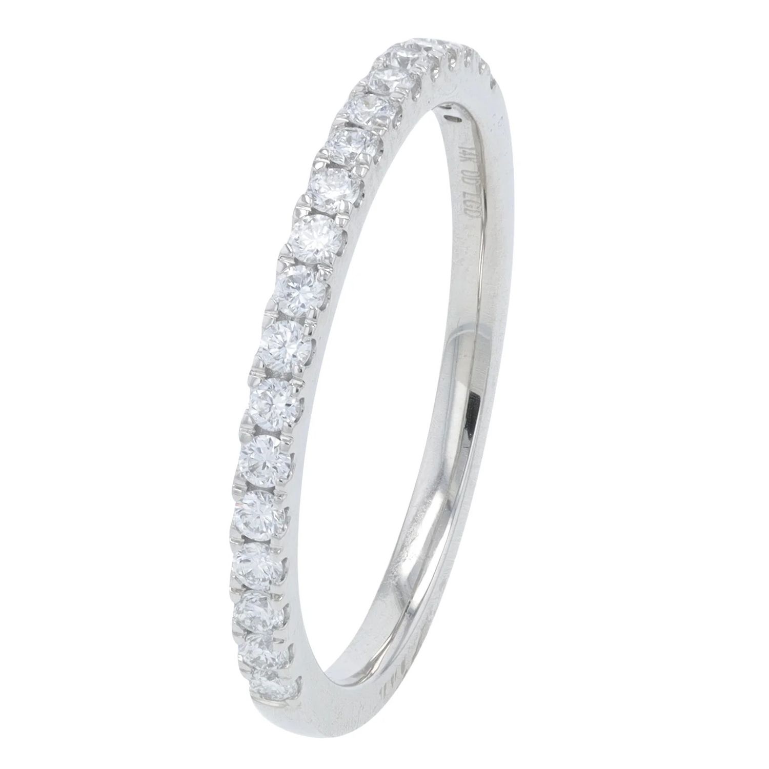 14k WG 0.25 ctw lab diamond band