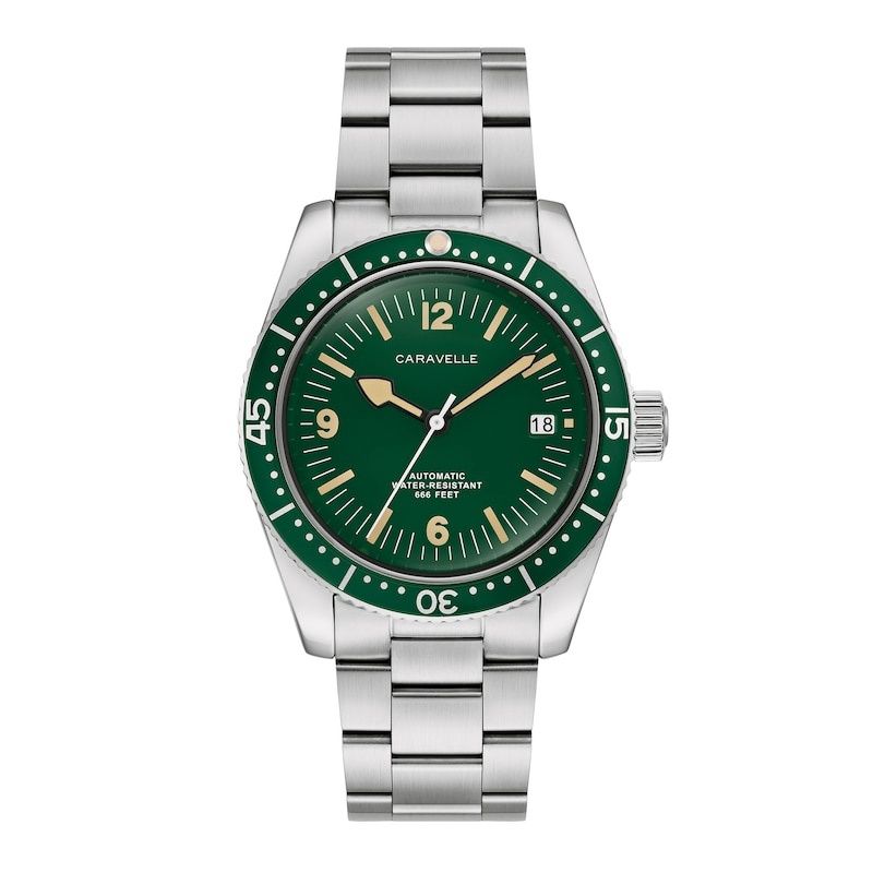 Caravelle Sea Hunter Men's Automatic Green Dial Watch