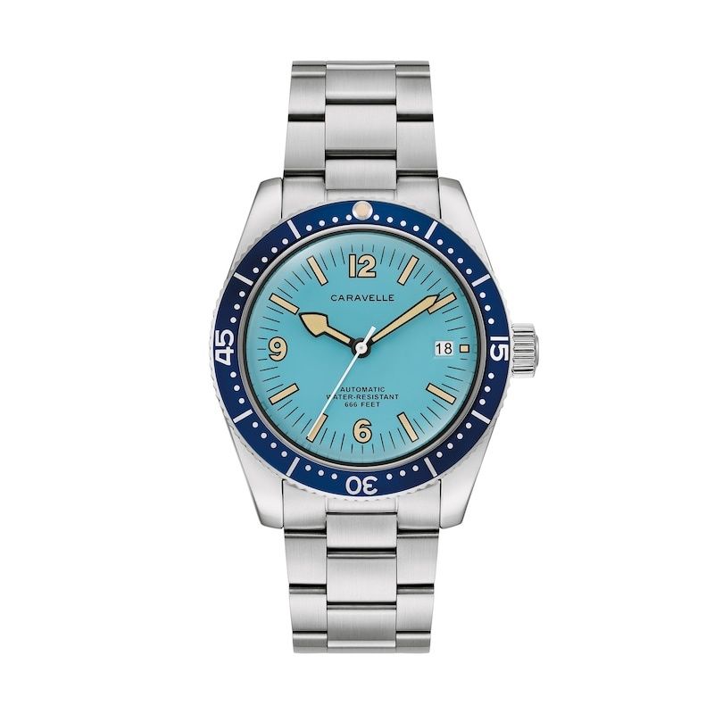 Caravelle Sea Hunter Men's Automatic Blue Dial Watch