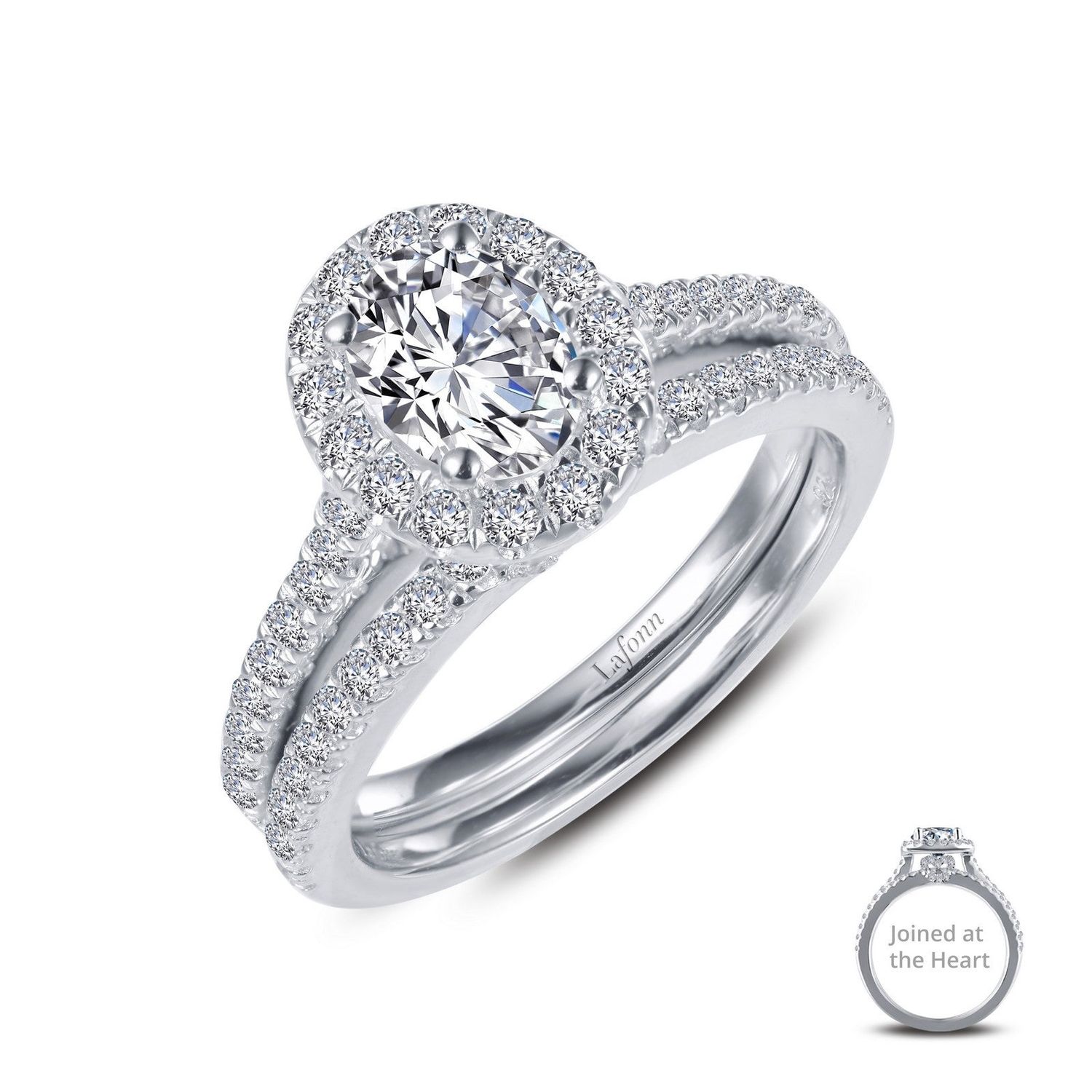 SS 1.61ctw Joined-At-The-Heart Wedding Set