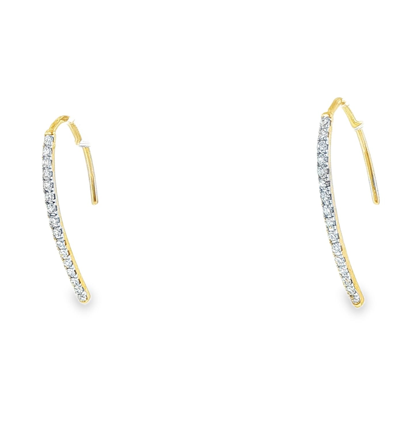 10k YG 0.25ctw Lab Diamond Earrings