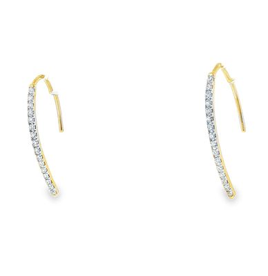 10k YG 0.25ctw Lab Diamond Earrings