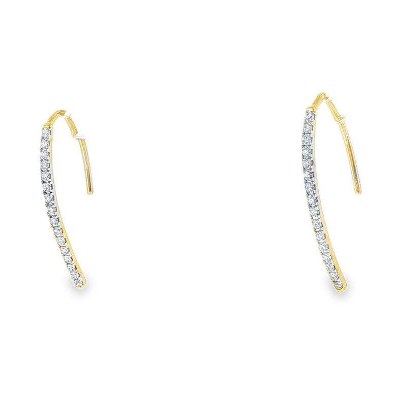 10k YG 0.25ctw Lab Diamond Earrings