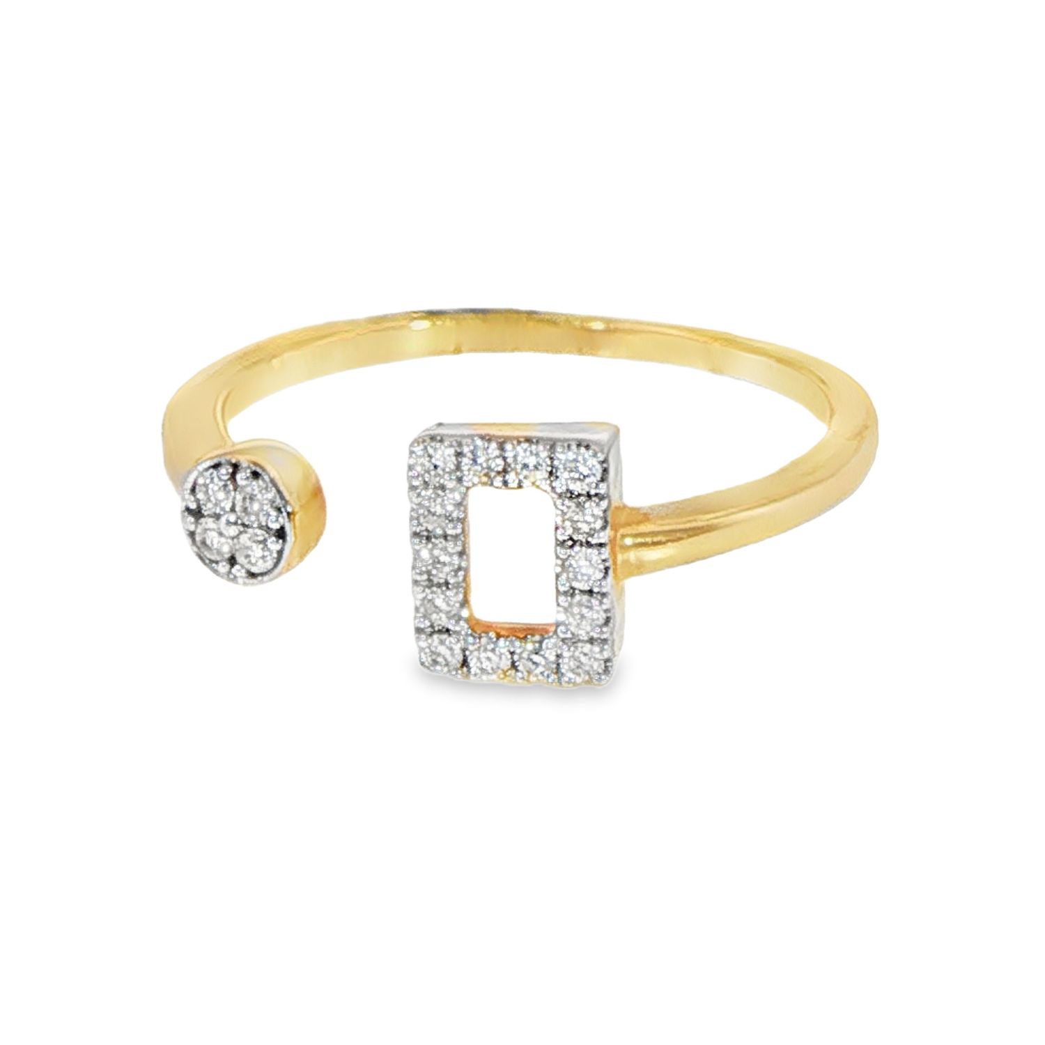 14k YG 0.15ctw Diamond Bypass Ring