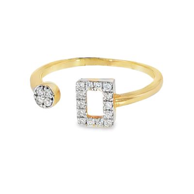 14k YG 0.15ctw Diamond Bypass Ring