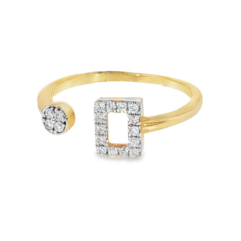 14k YG 0.15ctw Diamond Bypass Ring
