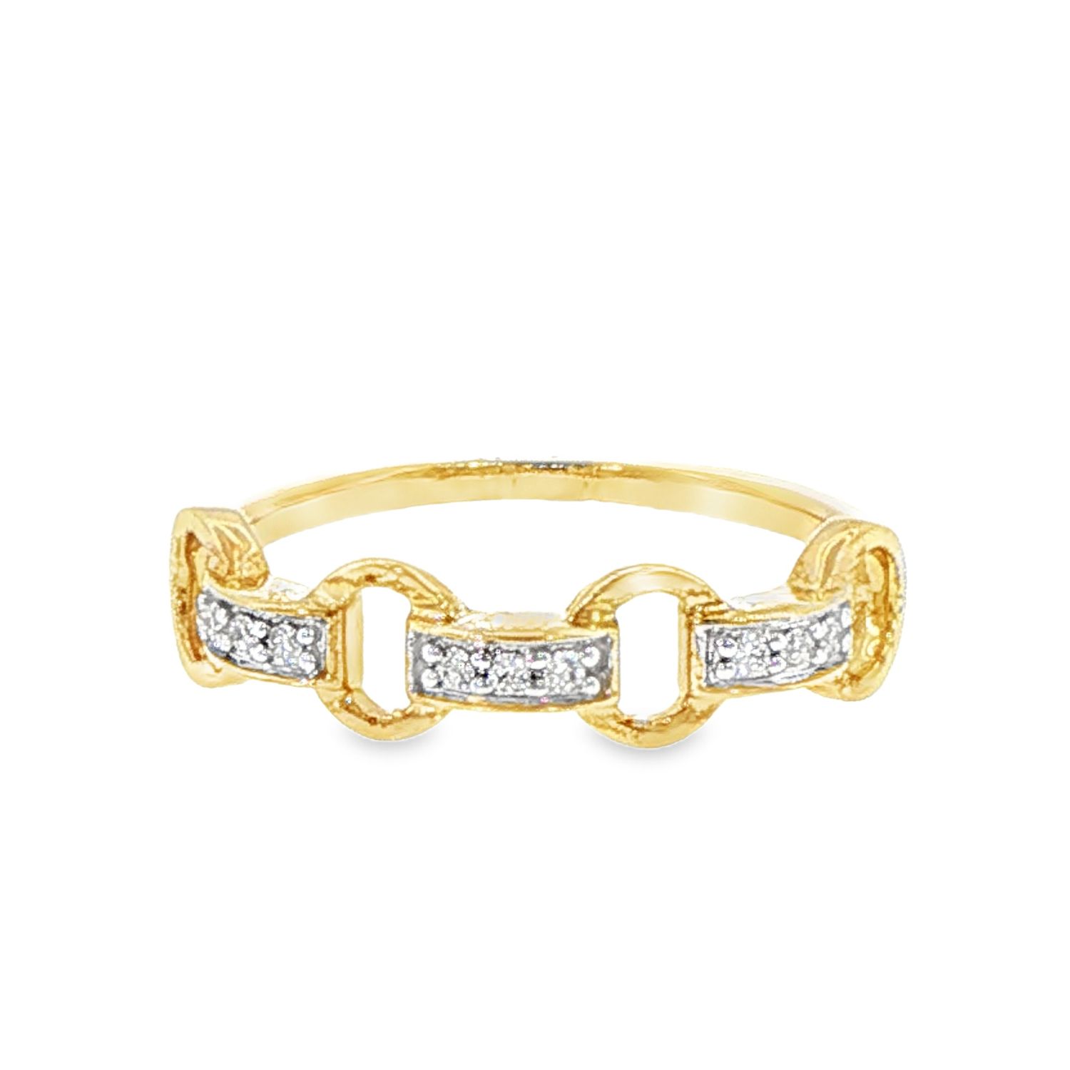 10k YG 0.06ctw Diamond Fashion Ring