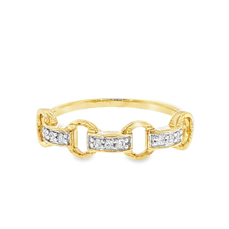 10k YG 0.06ctw Diamond Fashion Ring