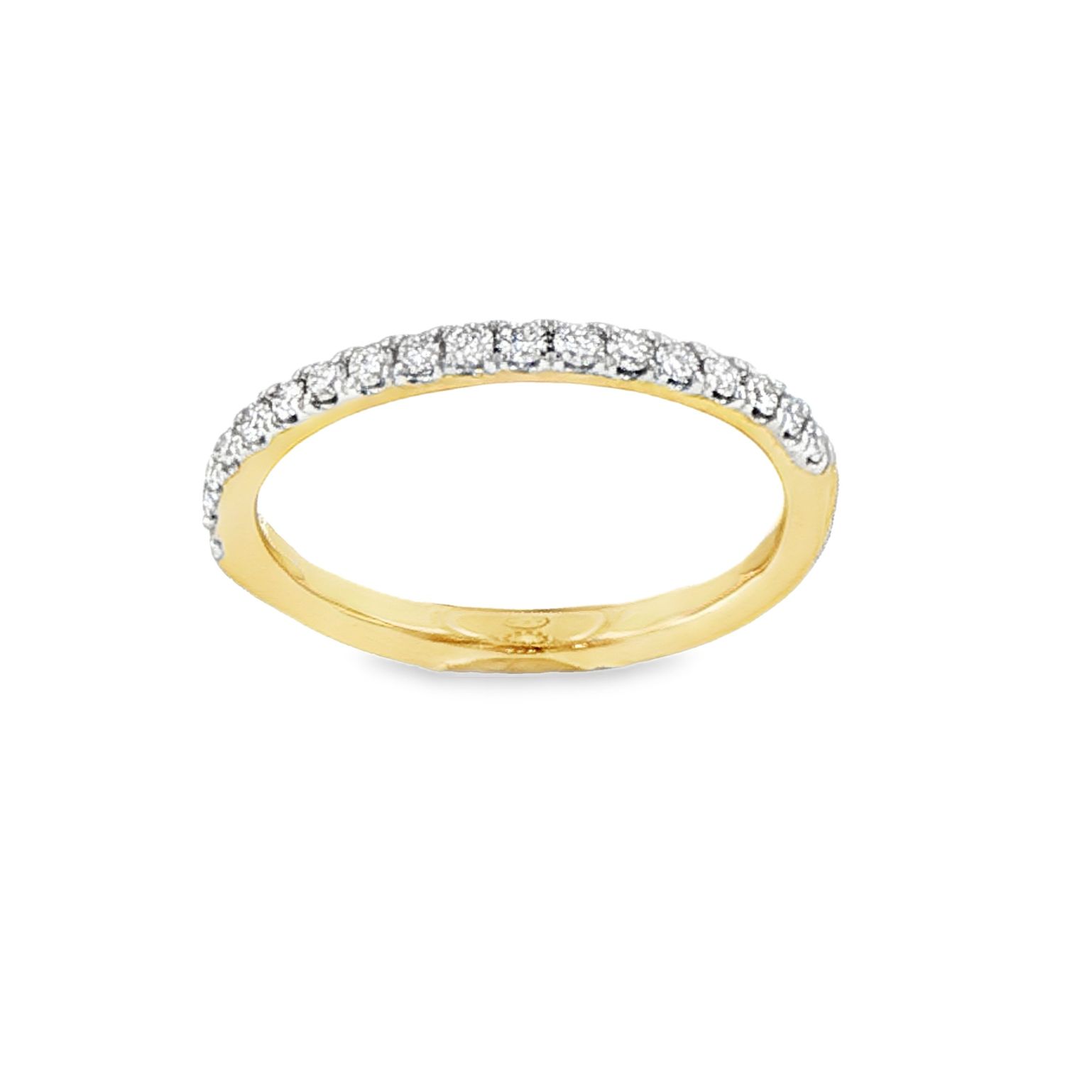 14k YG 0.25ct Lab Diamond Wedding Band