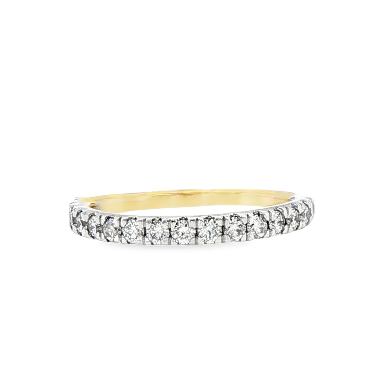 14k YG Lab Diamond Pave Set Band, Carat Weight: 0.50 cttw