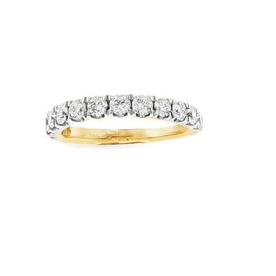 14k YG Lab Diamond Pave Set Band
