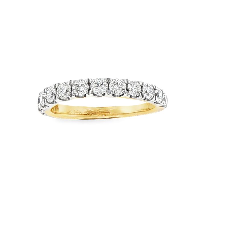 14k YG Lab Diamond Pave Set Band