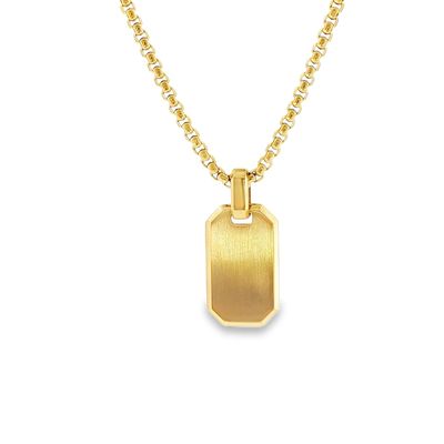 Gold Stainless DogTag Polished 20"
