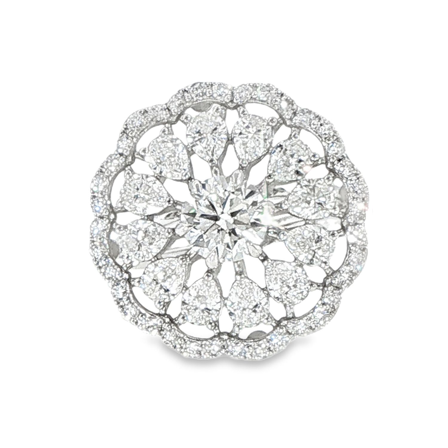 10k WG 3.35ctw Lab Diamond Fashion Ring