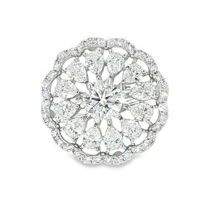 10k WG 3.35ctw Lab Diamond Fashion Ring