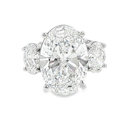 14k WG 12.00ct Lab Diamond Fashion Ring