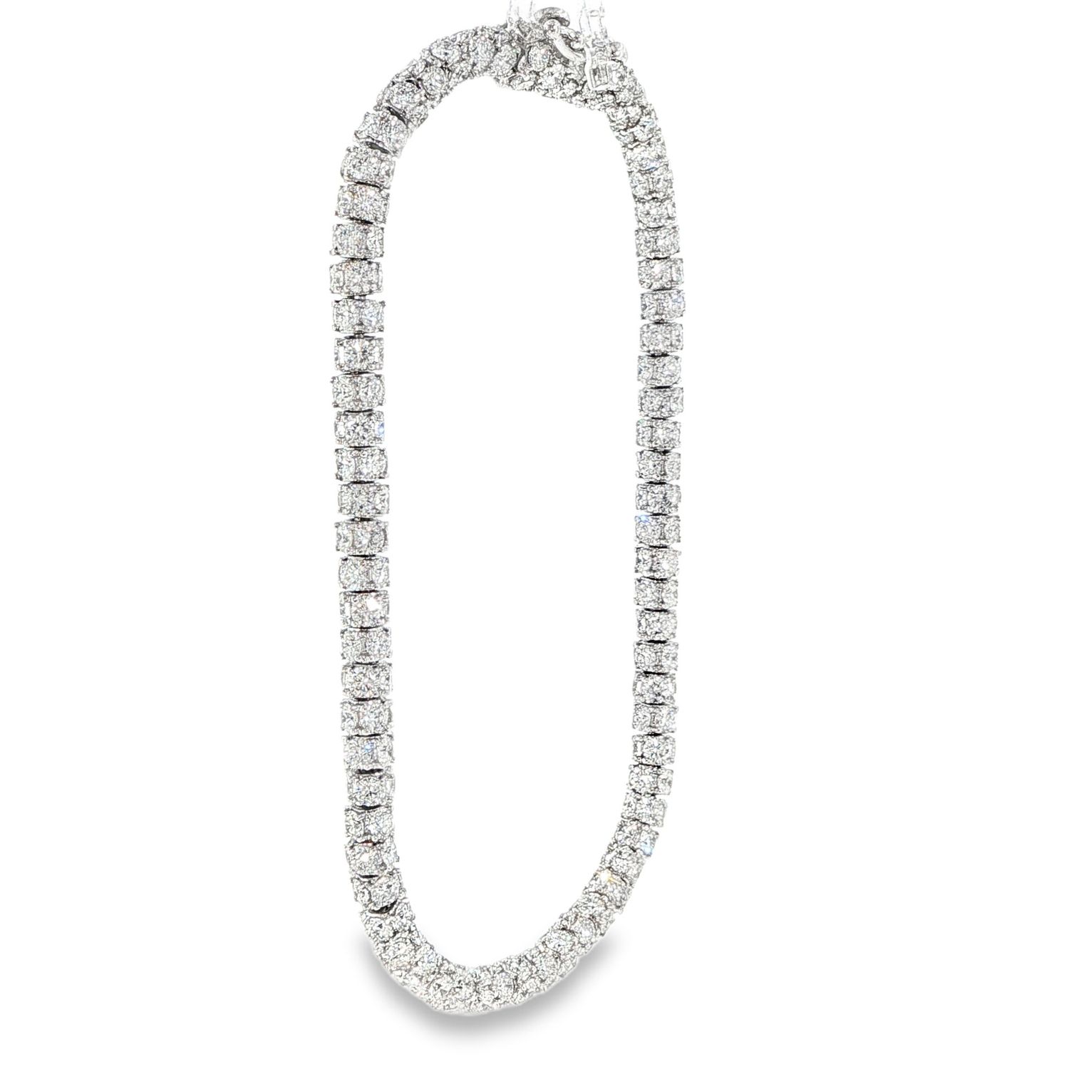 10k WG 10.00ctw Stunning Lab Diamond Bracelet