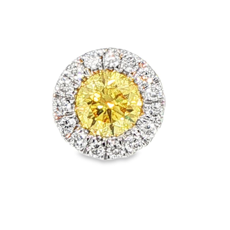 14k WG 1.00ctw Lab Diamond Pendant