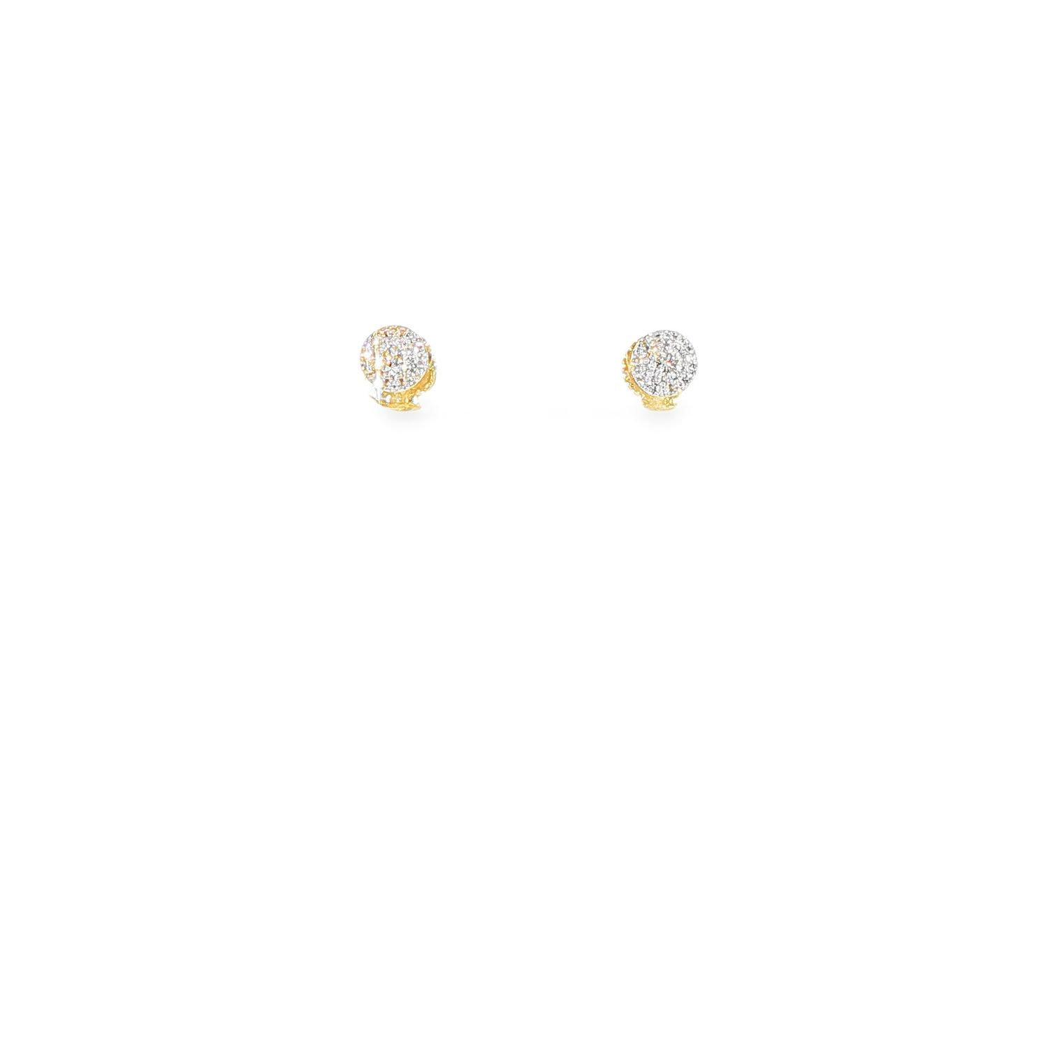 10k YG Lab Diamond Cluster Stud Earrings