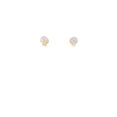 10k YG Lab Diamond Cluster Stud Earrings 10k YG Lab Diamond Cluster Stud Earrings