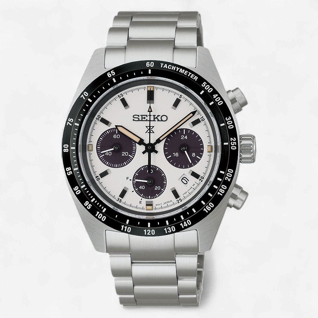 Seiko Prospex Speedtimer Solar Chronograph White Dial Men's Watch