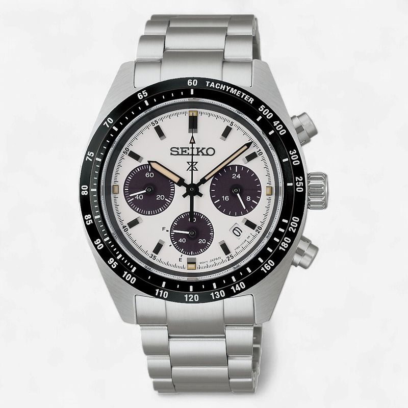 Seiko Prospex Speedtimer Solar Chronograph White Dial Men's Watch