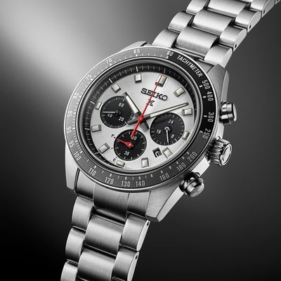 Seiko Prospex Speedtimer Solar Chronograph Silver Dial Men's Watch