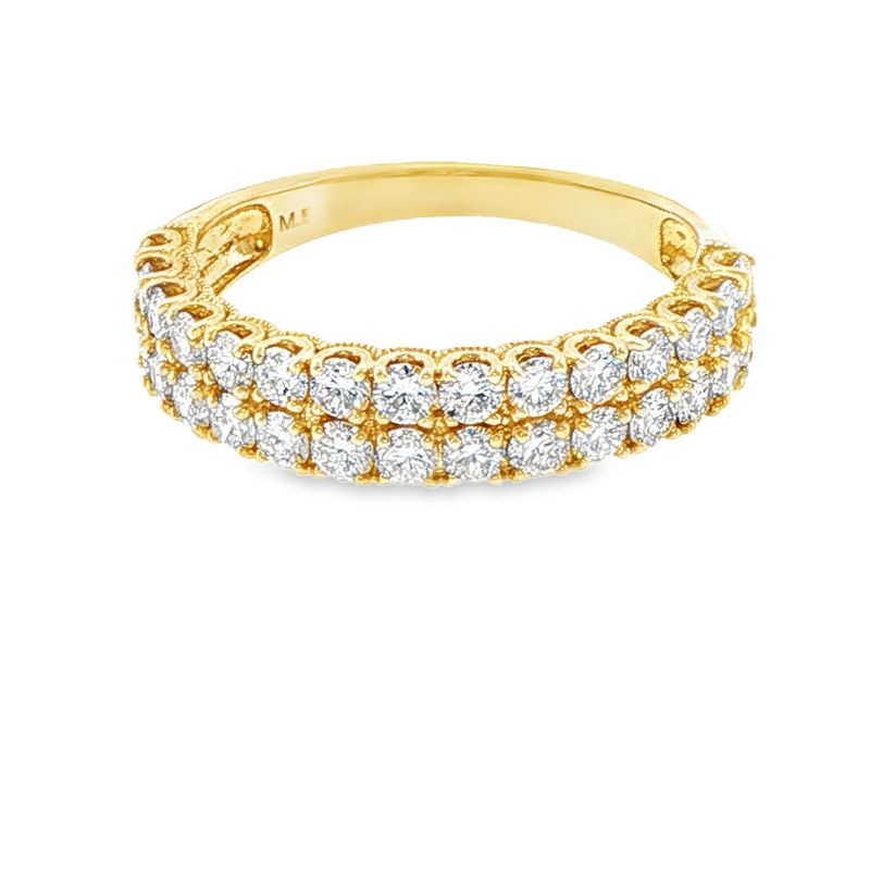 10k YG 1.00ct Rnd Lab Diamond Ring