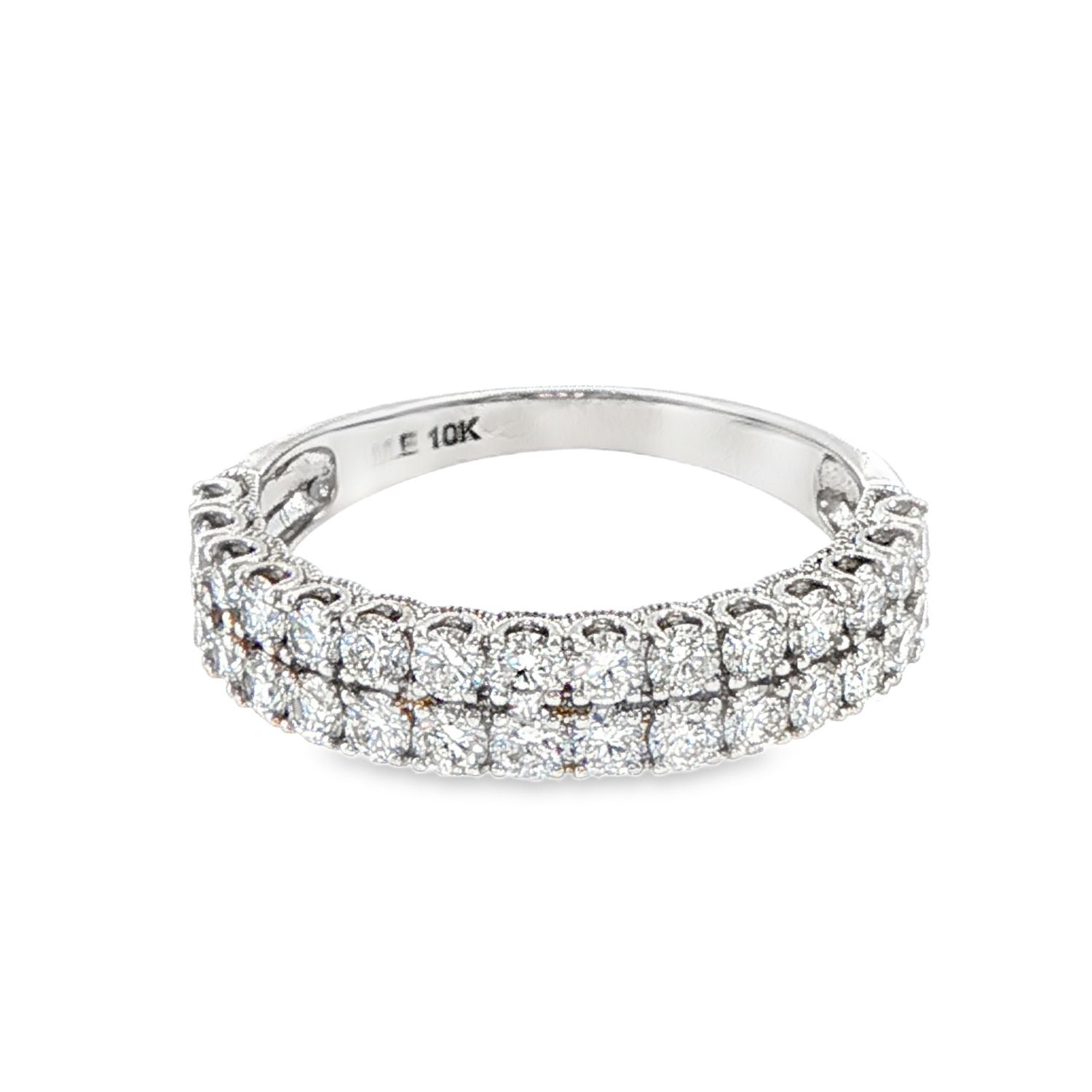 10k WG 1.00ct Rnd Lab Diamond Ring