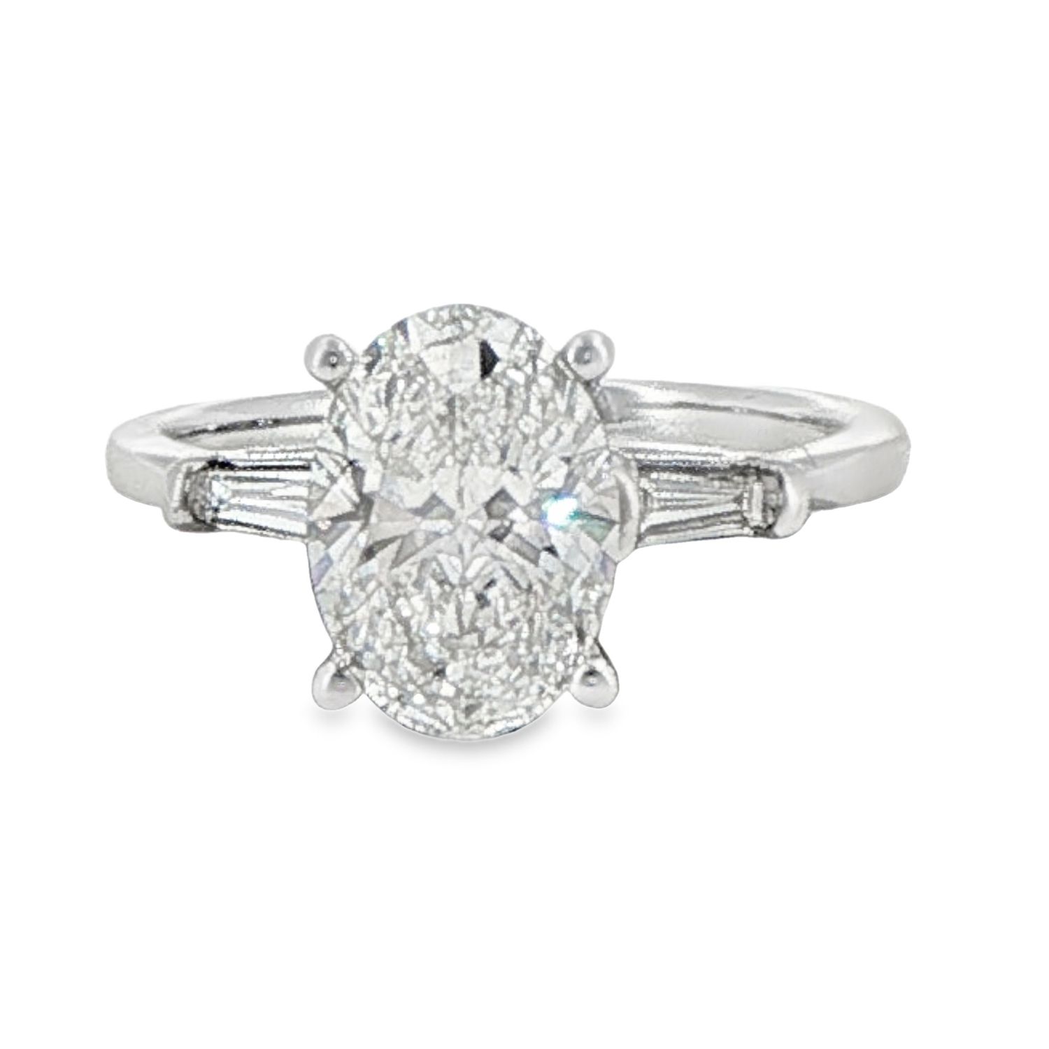 14k WG 2.25ct Oval Lab Diamond Bridal Ring 14k WG 2.25ct Oval Lab Diamond Bridal Ring