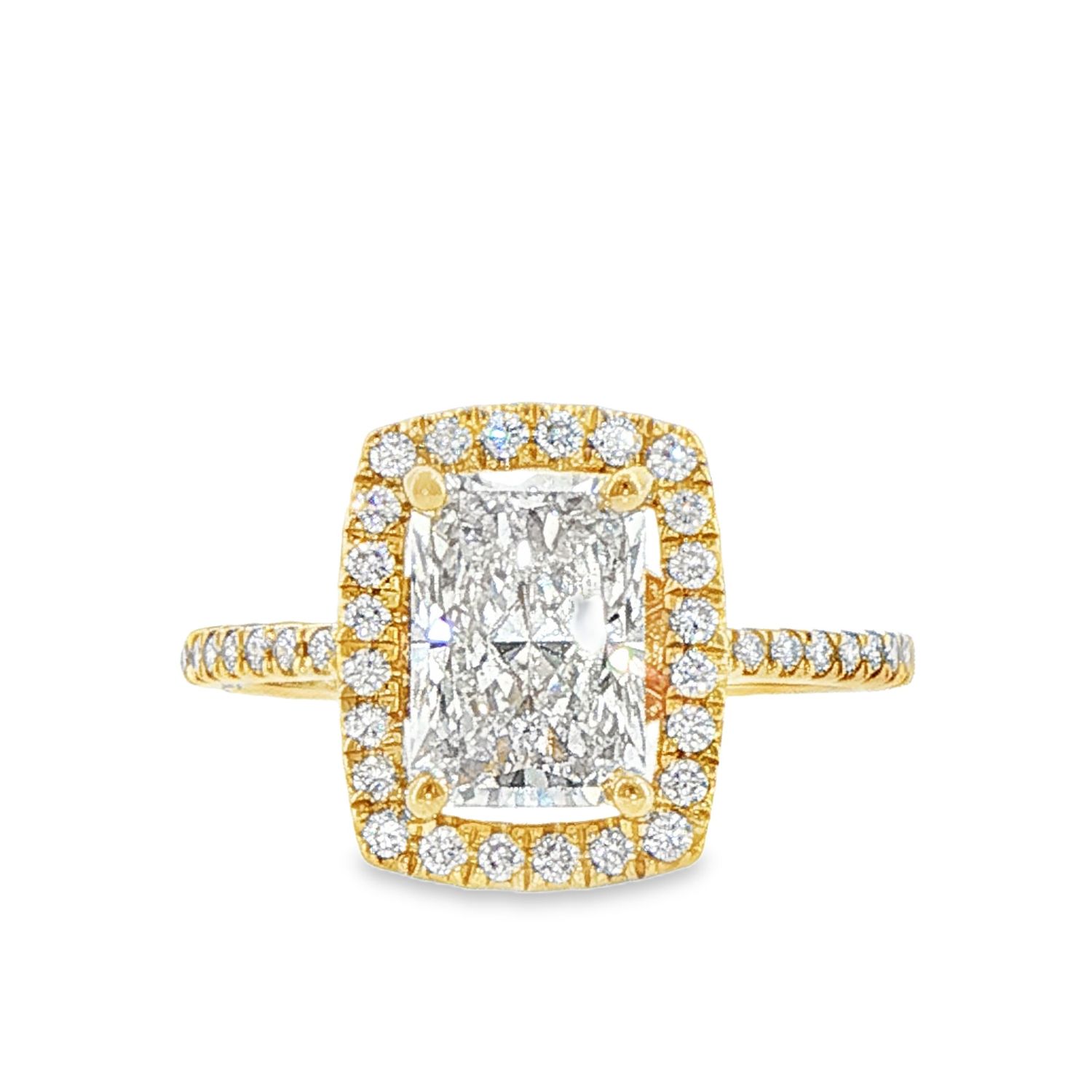 14k YG 2.40ct Radiant Lab Diamond Ring 14k YG 2.40ct Radiant Lab Diamond Ring