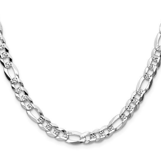 .925 SS 7.0mm Diamond Cut Figaro Chain