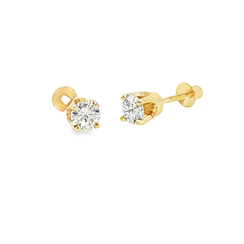 14k YG .33ctw Diamond Stud Earrings