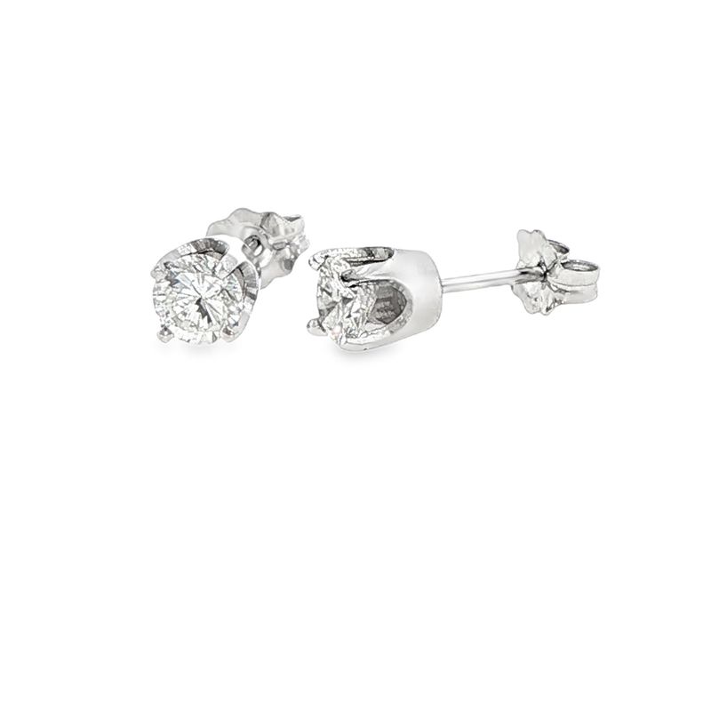 14k WG .64ctw Diamond Stud Earrings