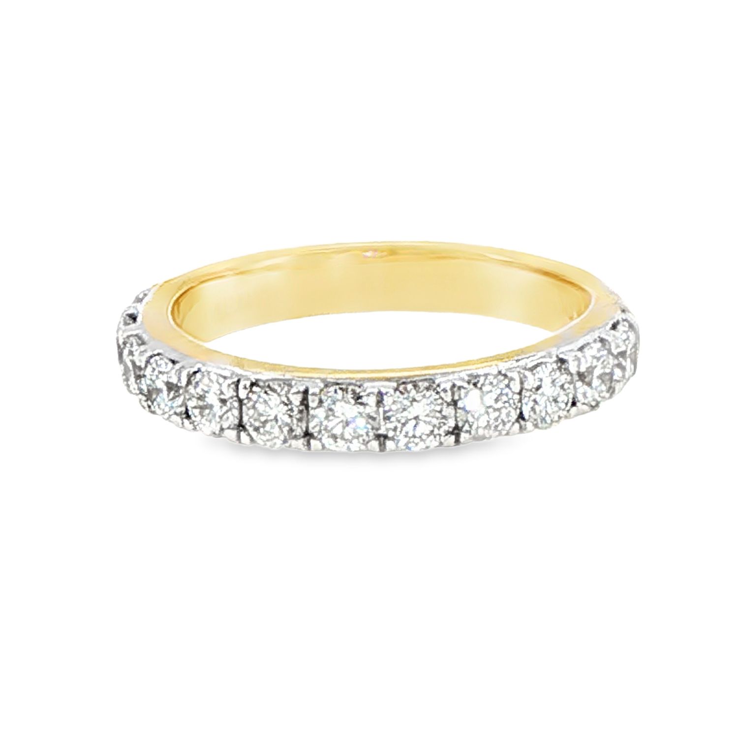 14k YG 1.00ctw Lab Diamond Wedding Band