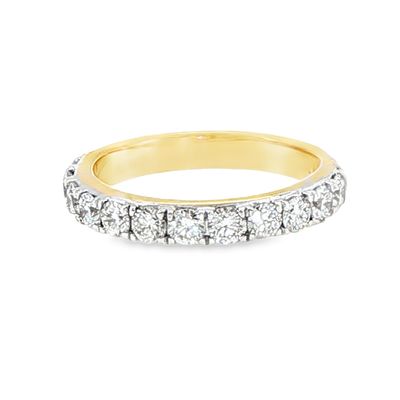 14k YG 1.00ctw Lab Diamond Wedding Band