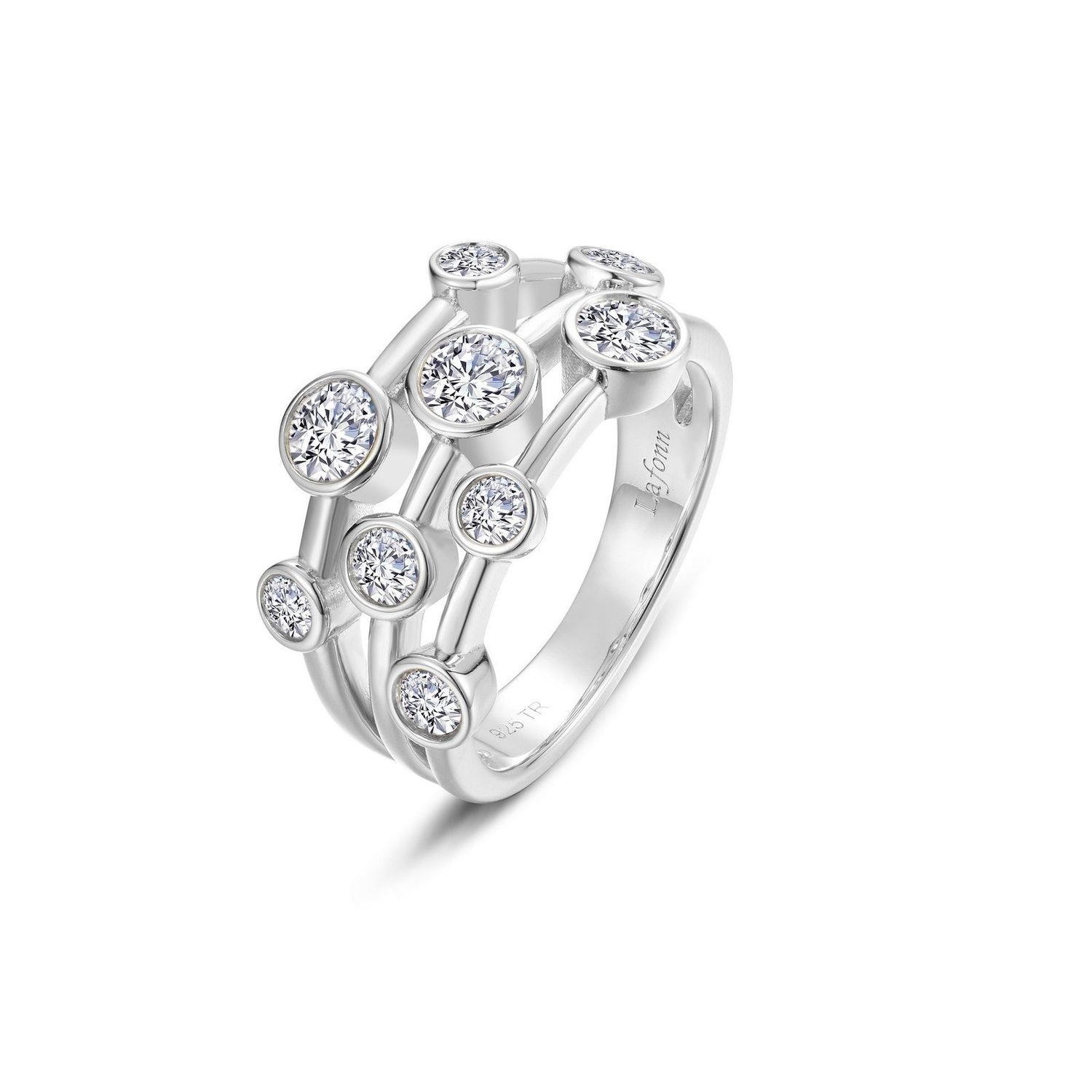 SS Bubble Cluster Bezel Ring