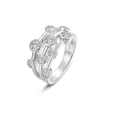 SS Bubble Cluster Bezel Ring