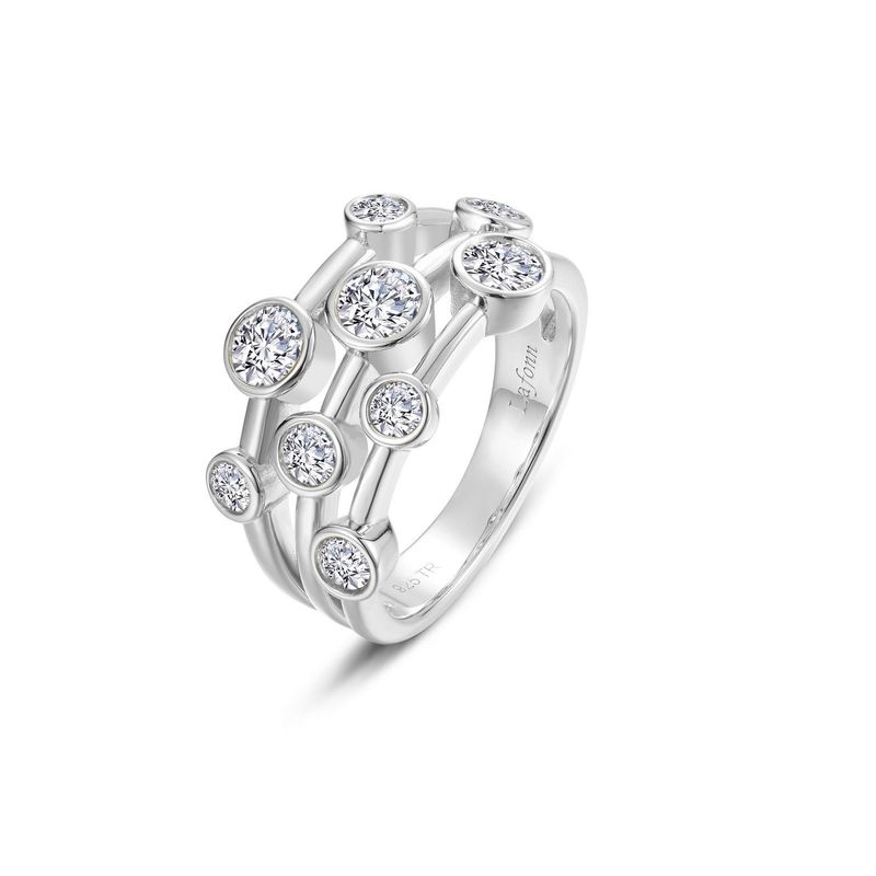 SS Bubble Cluster Bezel Ring