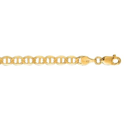 10k YG 4.5mm Mariner Chain Bracelet 7"