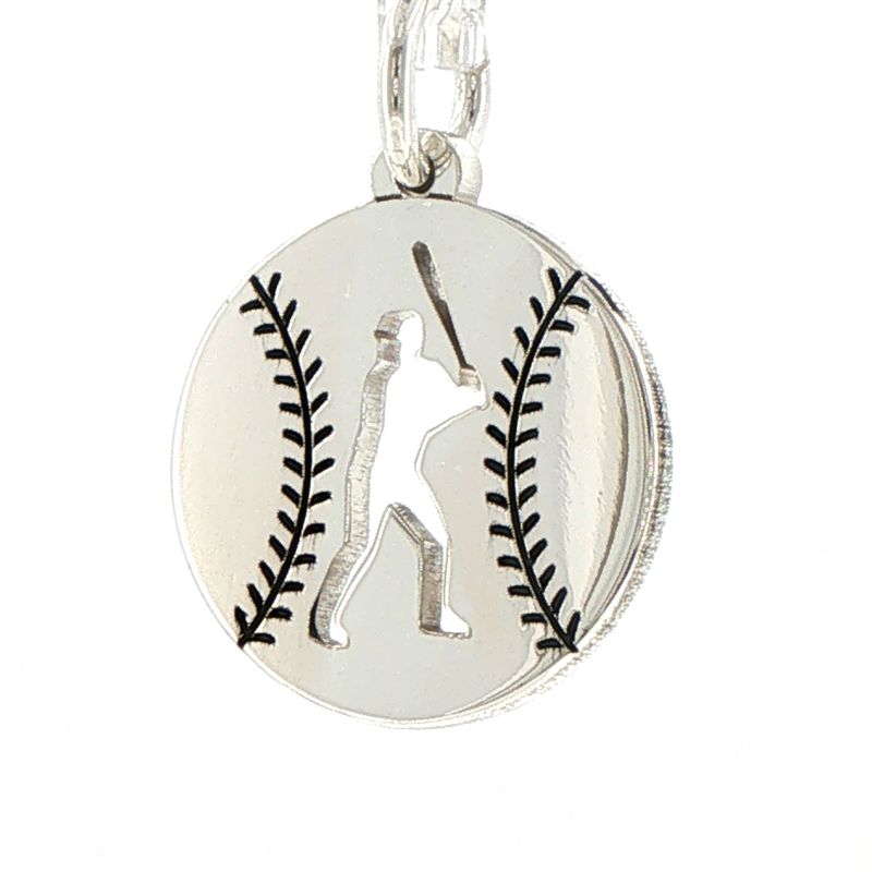 SS Batter Up Baseball Medallion Charm BCJ1222