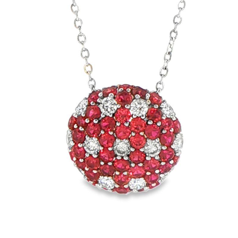 10k 0.33ct LGD & 1.10ct Ruby Fashion Necklace