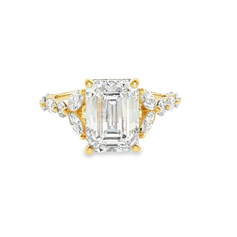 14k YG 3.90ct LGD Engagement Ring