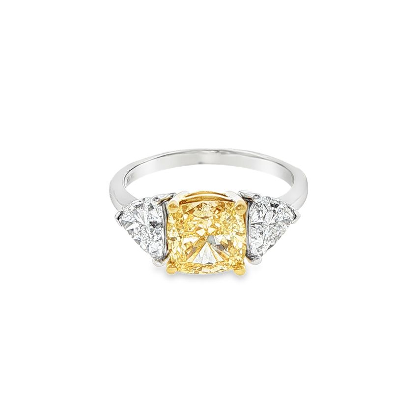 10k 3.00ct YWG LGD / Yellow Dia Engage Ring