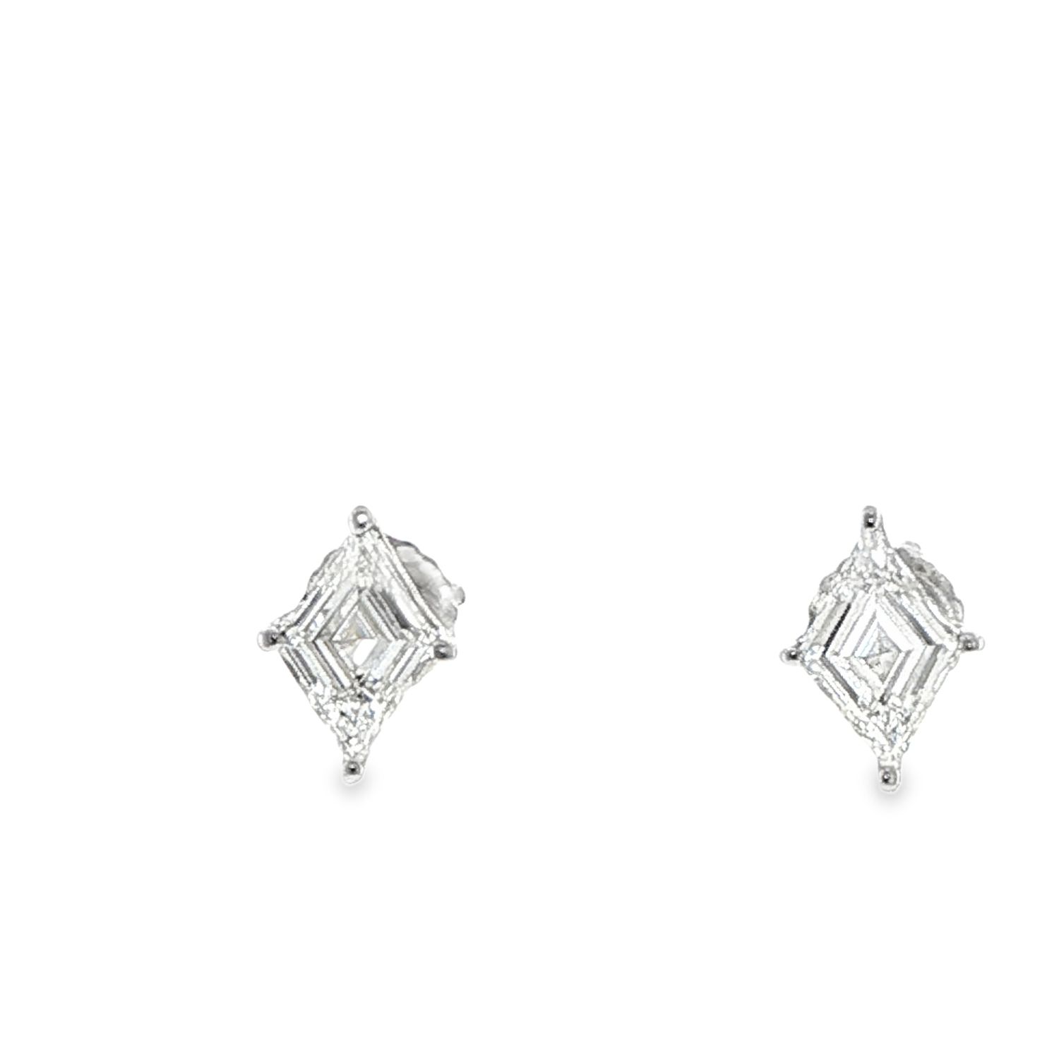 14k WG 1.00ct LGD Stud Earring Set