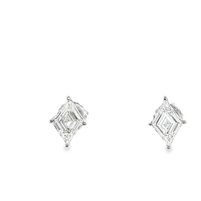 14k WG 1.00ct LGD Stud Earring Set