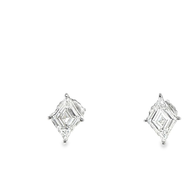 14k WG 1.00ct LGD Stud Earring Set
